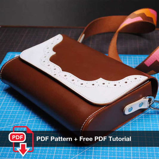 Leather Sewing Pattern: Crossbody Bag (DIY PDF Pattern) DWIPDFZS004