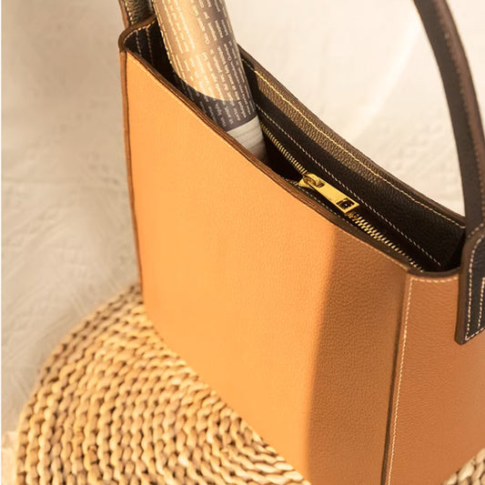 Leather Sewing Bag Pattern: Top Handle Handbag (DIY PDF Pattern) DWIPDFZS113