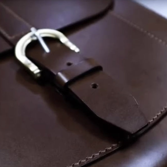 Leather Sewing Bag Pattern: Men's Messenger Bag (DIY PDF Pattern) DWIPDFZS048