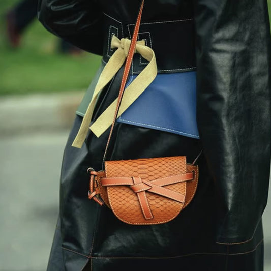 Leather Sewing Bag Pattern: Mini Gate Crossbody Bag (DIY PDF Pattern) DWIPDFZS060