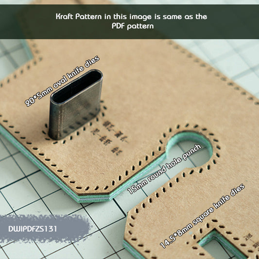 Leather Sewing Pattern: Retourne BK Design (DIY PDF Pattern) DWIPDFZS165