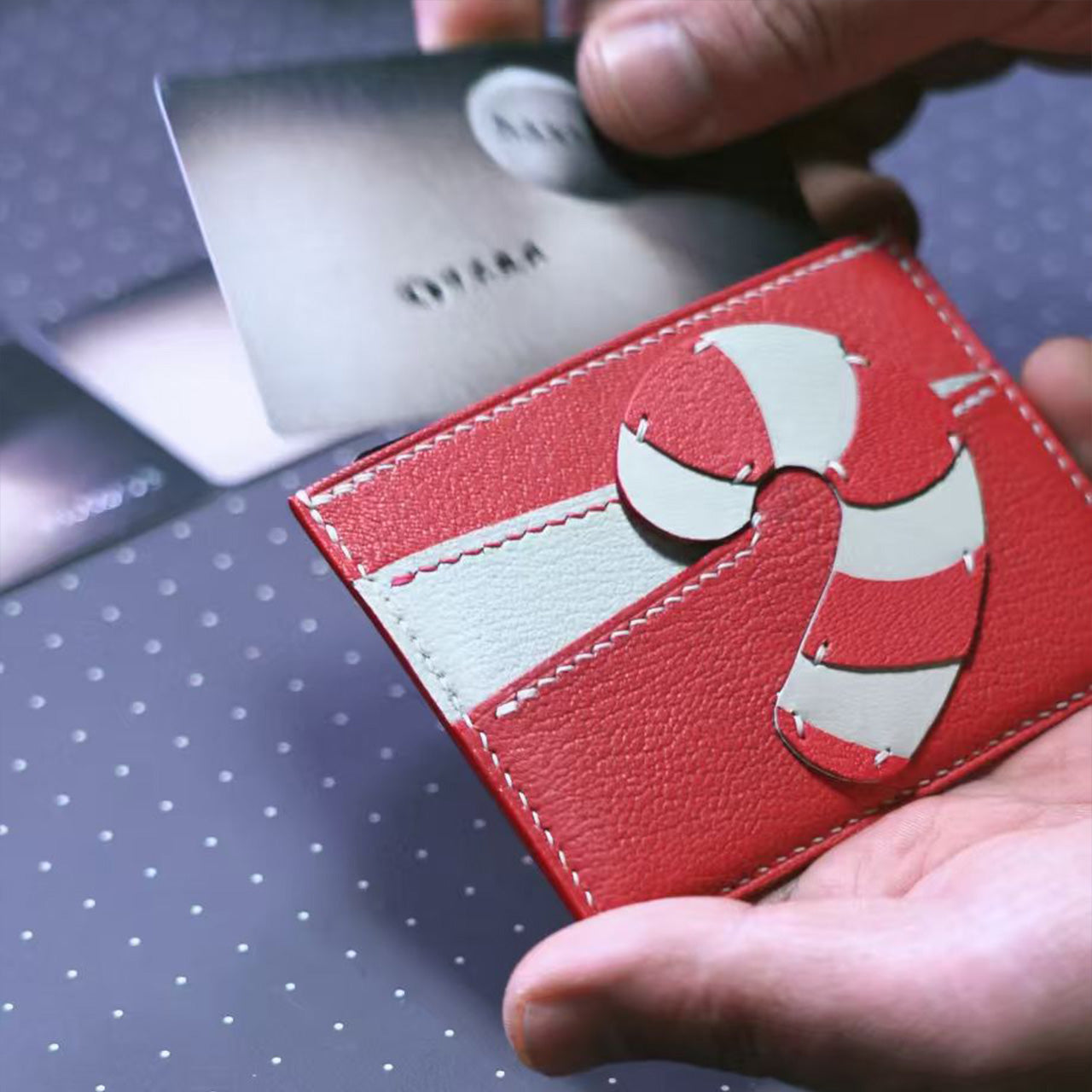 Leather Sewing Small Accessories: Christmas Cardholder (DIY PDF Pattern) DWIPDFZSC01