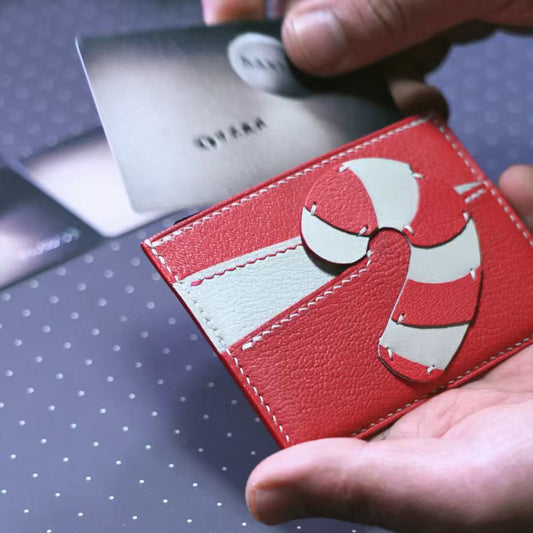 Leather Sewing Small Accessories: Christmas Cardholder (DIY PDF Pattern) DWIPDFZSC01