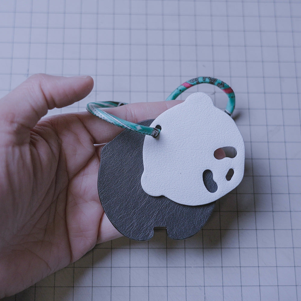 DIY Panda Shaped Leather Bag Charm Kit