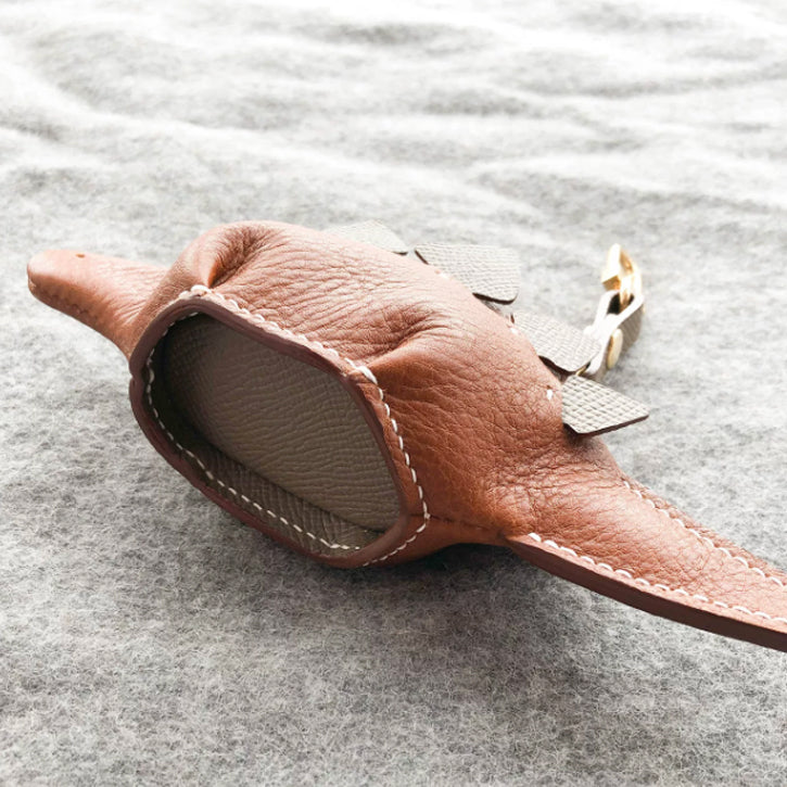 Leather Sewing Bag Pattern: Dinosaur Shaped Bag (DIY PDF Pattern) DWIPDFZS254