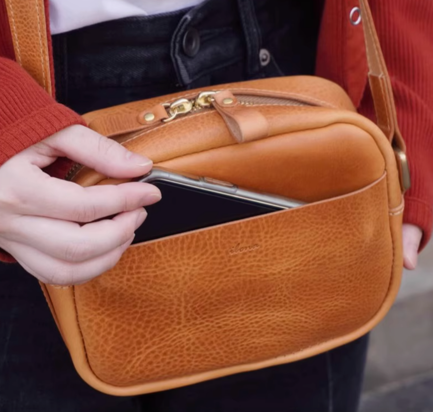 نمط حقيبة خياطة جلدية: حقيبة كروس بودي (نمط PDF DIY) DWIPDFTR05