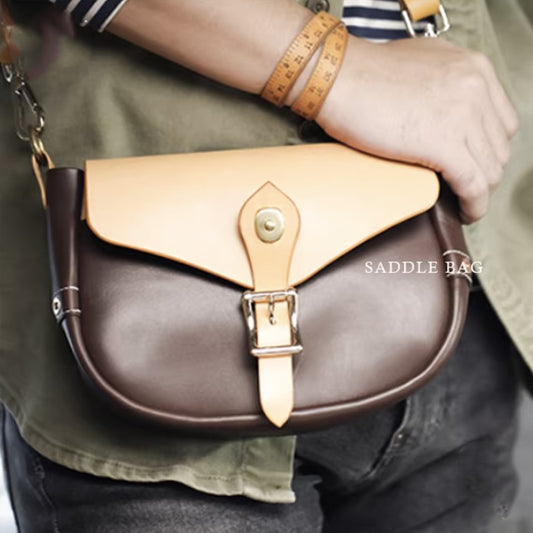 Leather Sewing Bag Pattern: Crossbody Bag  (DIY PDF Pattern) DWIPDFZS103