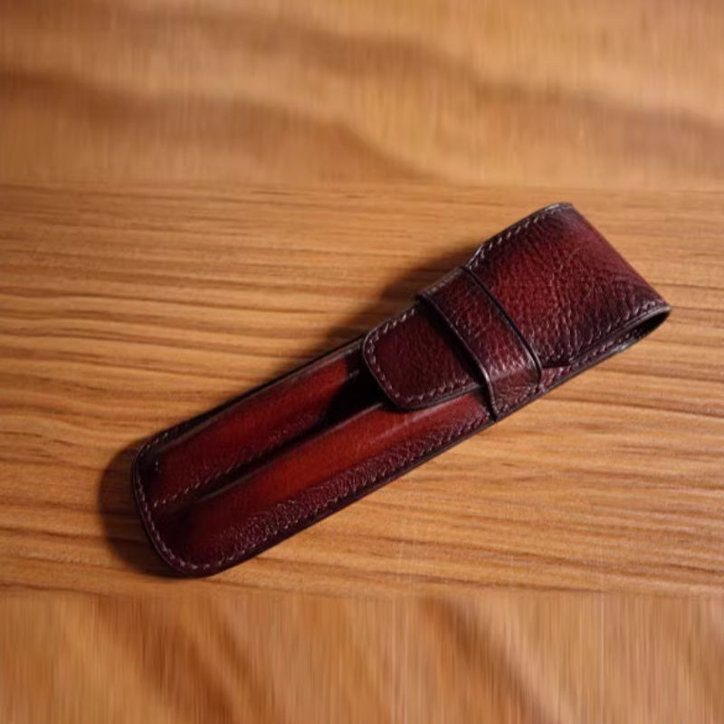 Leather Sewing Small Accessories: Pen Case Holder (DIY PDF Pattern) DWIPDFZS027