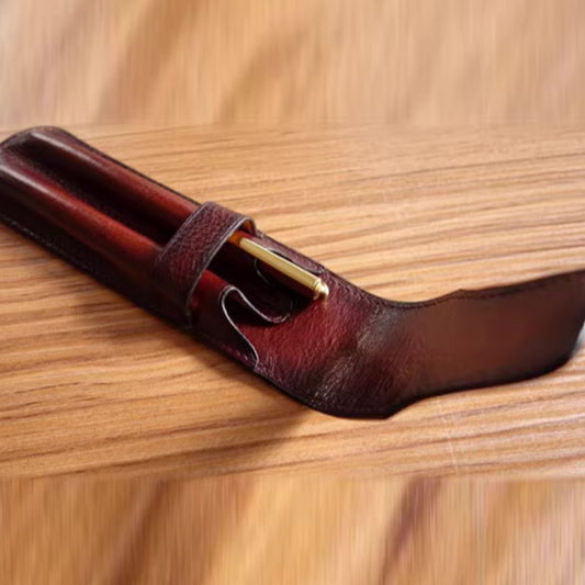 Leather Sewing Small Accessories: Pen Case Holder (DIY PDF Pattern) DWIPDFZS027