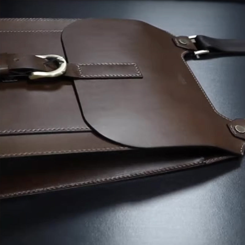 Leather Sewing Bag Pattern: Men's Messenger Bag  (DIY PDF Pattern) DWIPDFZS048