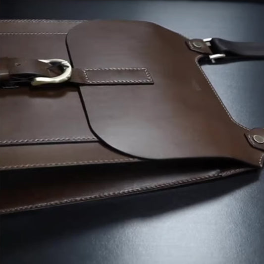 Leather Sewing Bag Pattern: Men's Messenger Bag  (DIY PDF Pattern) DWIPDFZS048