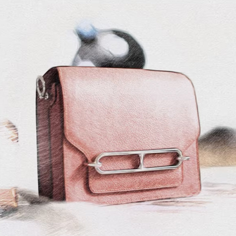 Leather Sewing Bag Pattern: Roulis Inspired Bag (DIY PDF Pattern) DWIPDFZS068