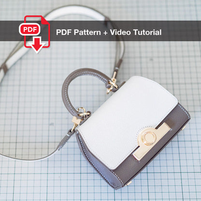 Leather Sewing Pattern: Rejane Inspired Bag (DIY PDF Pattern) DWIPDFZS181