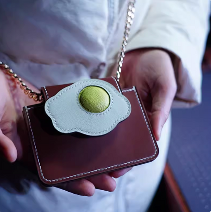 Leather Sewing Small Accessories: Fired Egg Cardholder (DIY PDF Pattern) DWIPDFZS240