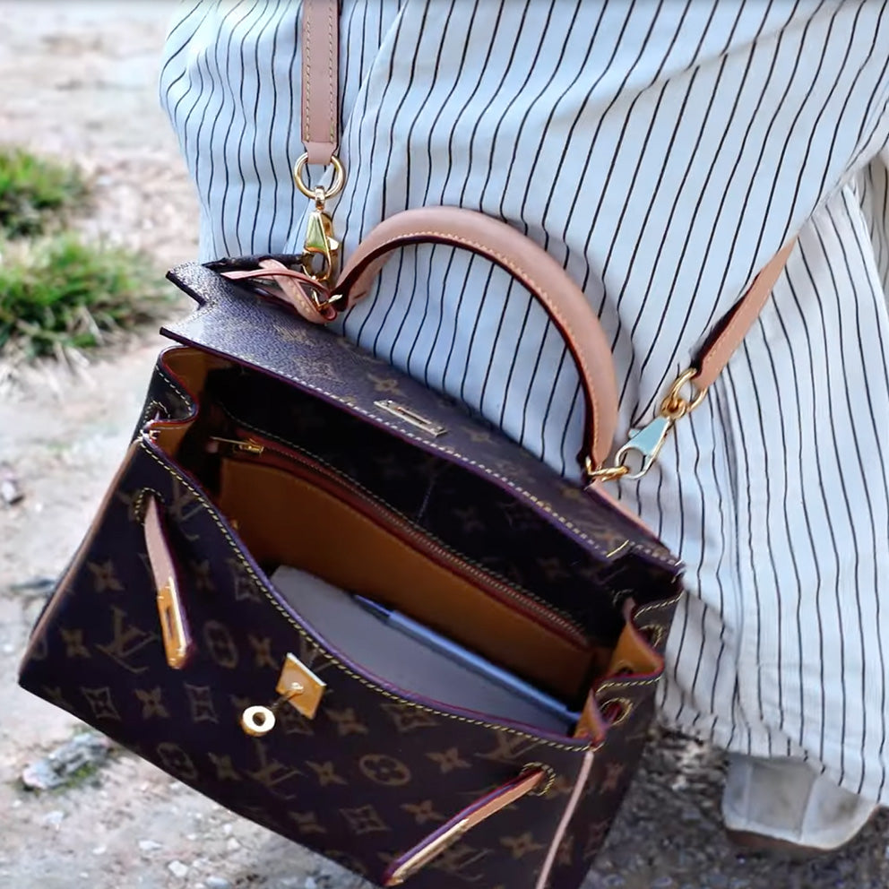 Leather Sewing Pattern: Retourne Kelly Inspired Bag (DIY PDF Pattern) DWIPDFZSZ24