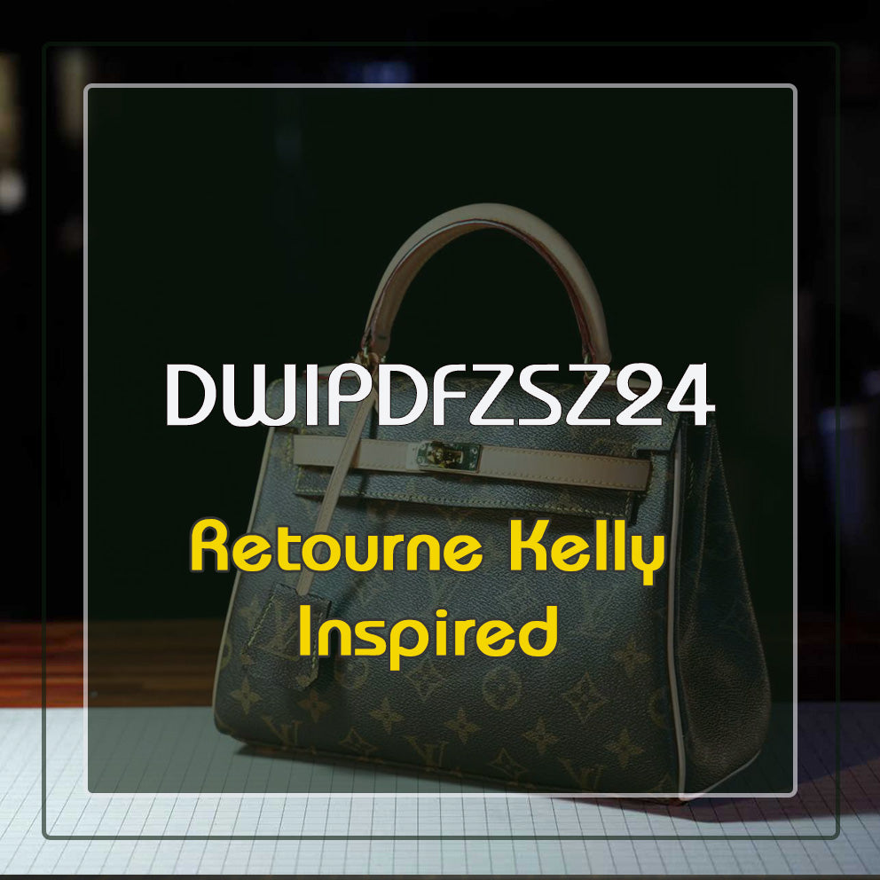 Leather Sewing Pattern: Retourne Kelly Inspired Bag (DIY PDF Pattern) DWIPDFZSZ24
