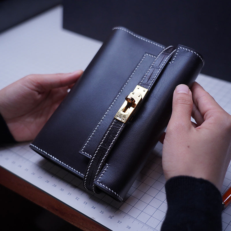 ملحقات دفتر الملاحظات الجلدية: نمط حقيبة دفتر الملاحظات المستوحى من كيلي DWIPDFZSZ26