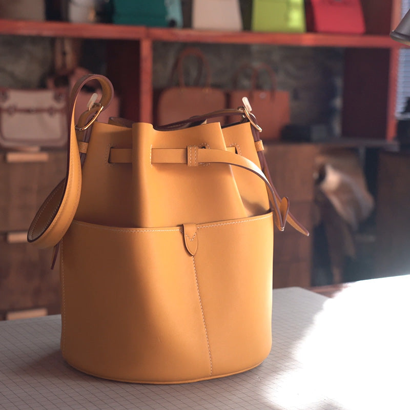 Leather Sewing Bag Pattern: Drawstring Bag (DIY PDF Pattern) DWIPDFZSZ11