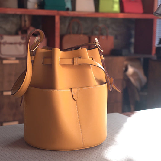 Leather Sewing Pattern: Drawstring Bag (DIY PDF Pattern) DWIPDFZSZ28