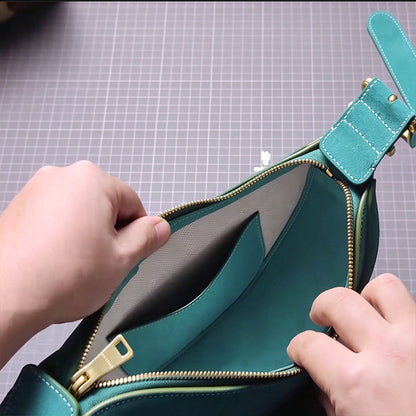 Leather Sewing Bag Pattern: Moon Shaped Underarm Bag  (DIY PDF Pattern) DWIPDFZSZ10