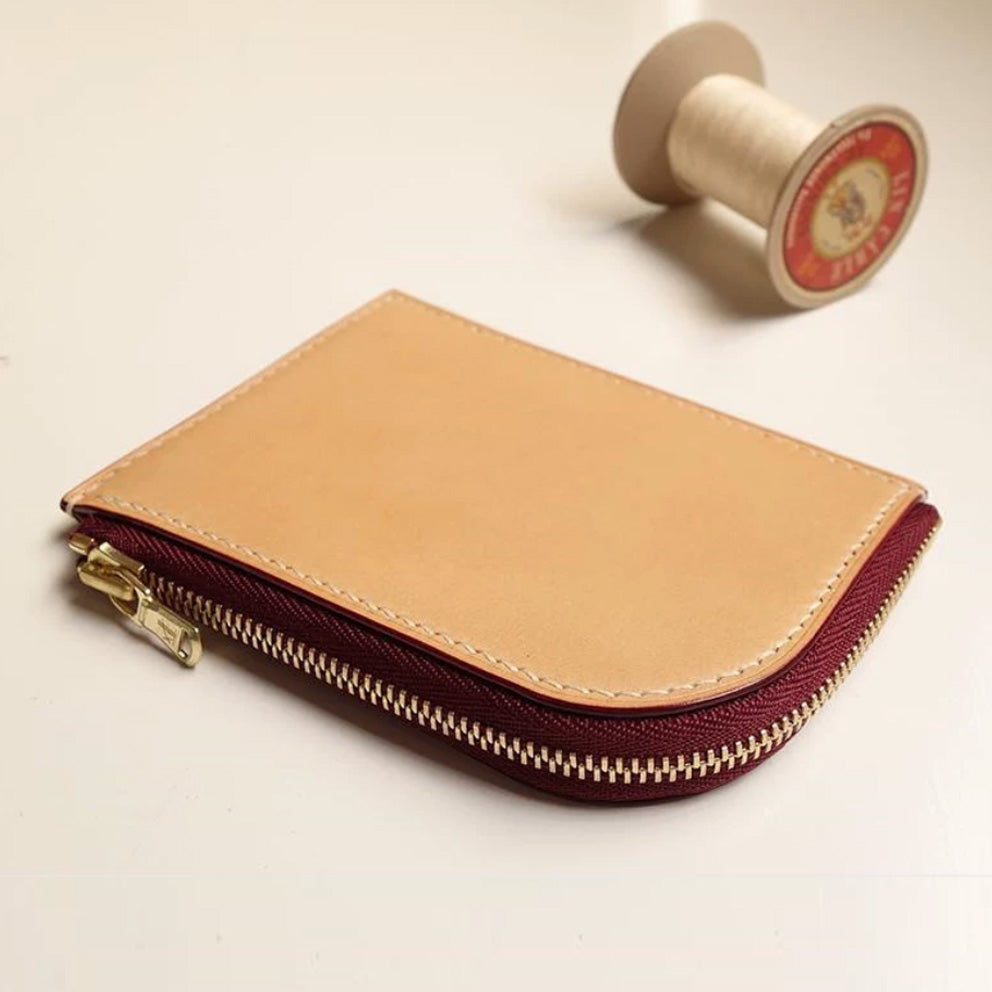Leather Sewing Wallet Pattern: Round Zip Coin Wallet(DIY PDF Pattern) DWIPDFZS018