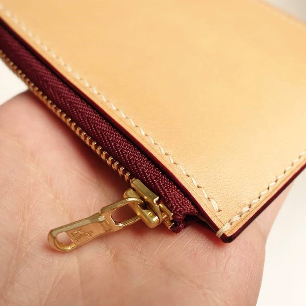 Leather Sewing Wallet Pattern: Round Zip Coin Wallet(DIY PDF Pattern) DWIPDFZS018