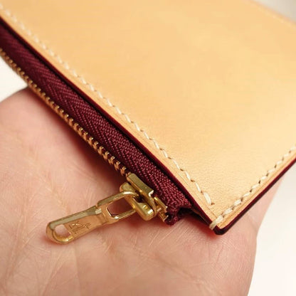 Leather Sewing Wallet Pattern: Round Zip Coin Wallet(DIY PDF Pattern) DWIPDFZS018