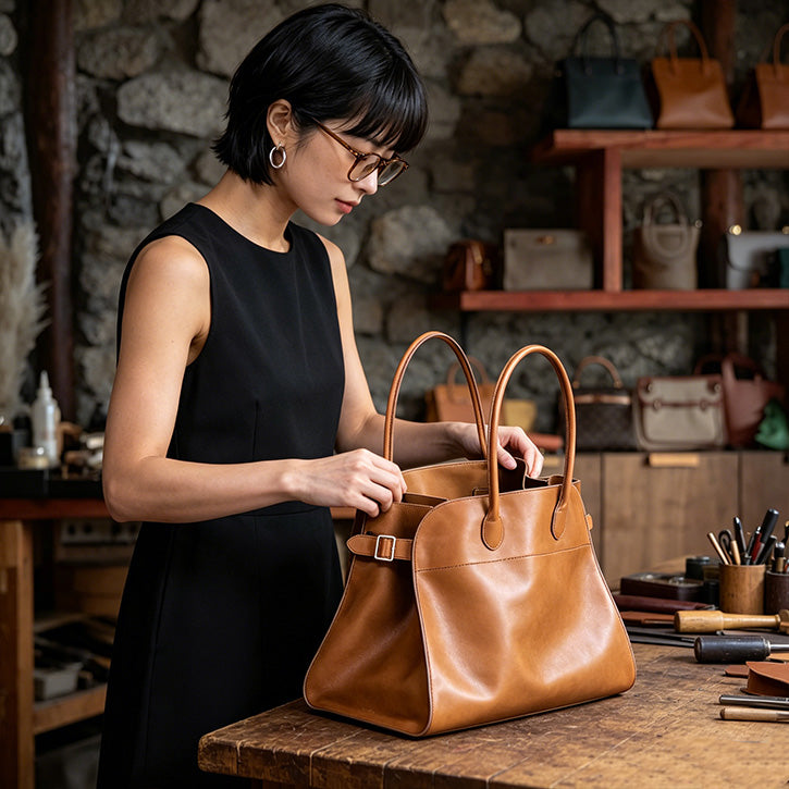 Leather Bag Hardware: For The Row-Inspired Tote Pattern DWIPDFZS244
