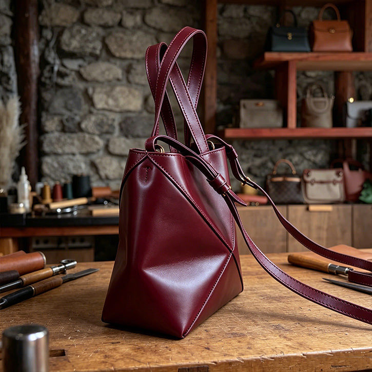 Leather Sewing Bag Pattern: Mini Tote Bag  (DIY PDF Pattern) DWIPDFZS249