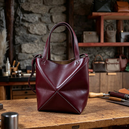 Leather Sewing Bag Pattern: Mini Tote Bag  (DIY PDF Pattern) DWIPDFZS249