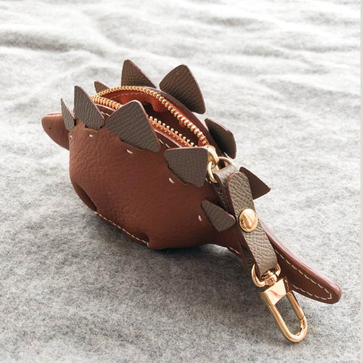 Leather Sewing Bag Pattern: Dinosaur Shaped Bag  (DIY PDF Pattern) DWIPDFZS254