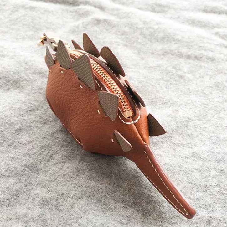 Leather Sewing Bag Pattern: Dinosaur Shaped Bag  (DIY PDF Pattern) DWIPDFZS254