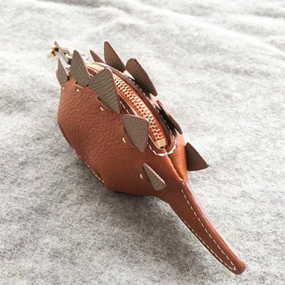 Leather Sewing Bag Pattern: Dinosaur Shaped Bag  (DIY PDF Pattern) DWIPDFZS254