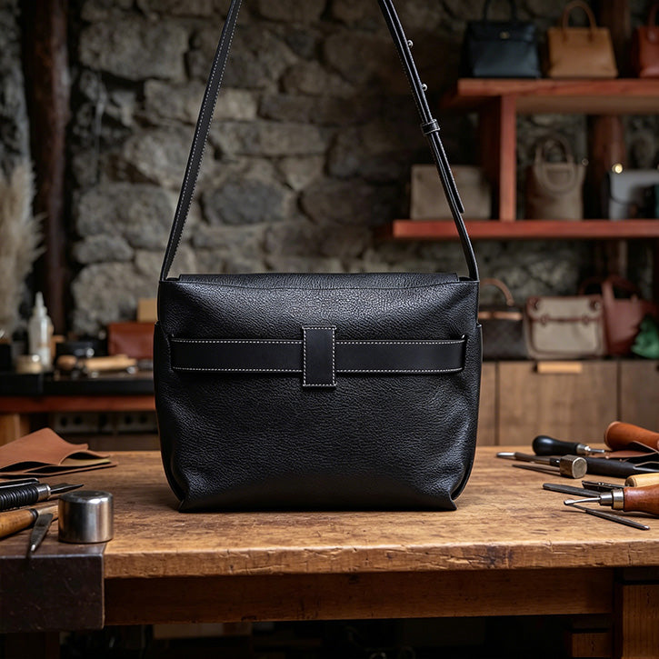 Leather Sewing Bag Pattern: Men's Messenger Bag  (DIY PDF Pattern) DWIPDFZS261